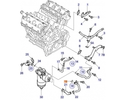 Dichtung Dichtring O-Ring Kühlmittelleitung OPEL Signum 3.0 Turbodiesel, Original-Ersatzteil 94011614