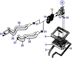 Isolierung für Heizungsventil / Warmwasserhahn / Ventil Heizung SAAB 900 I 1978-1993, Position 13 i.d.Skizze, Original-Ersatzteil - OE Nr. 9445438
