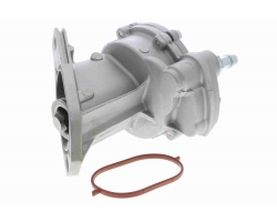 Unterdruckpumpe Bremse / Vakuumpumpe Bremsanlage VOLVO S70 I / V70 I / V70 II / S60 I / S80 I / S80 II, für 2.4 D5 und 2.5 TDI, mit Dichtung, Pumpe hat gebogenen Unterdruckschlauchanschluss