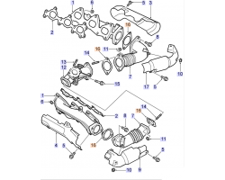 Gasket Exhaust Manifold OPEL / VAUXHALL 3.0 Turbodiesel DTI TiD D308L ISUZU SAAB, Genuine Part 97127704