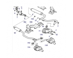 Auspuff / Auspuffanlage (komplett) SAAB 9-3 II 1.8t / 2.0t ´03-12 B207E B207L