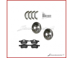 Bremsen-Set / Kit hinten komplett + Montagesatz Komplettsatz Bremse Hinterachse VOLVO 850 S70 V70 C70 Für Fahrzeuge mit Felge 5-Loch