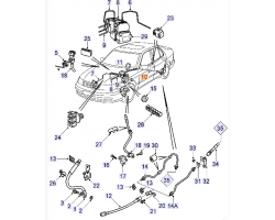 Brake line for SAAB 9-5 I Genuine Part 