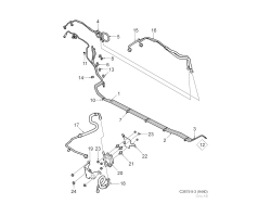 Kraftstoffleitung Benzinleitung, vordere,  SAAB 9-3 II 1.8t 2.0t 2.0T Biopower B207 2007-2011, Original-Ersatzteil - OE Nr. 12772513