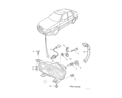 Nebelscheinwerfer / Nebelleuchte rechts SAAB 9-3 I 1998-2000