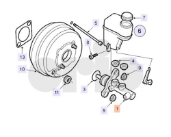 Bremszylinder / Hauptzylinder RHD SAAB 9-3 II ab 2006, SAAB Original-Ersatzteil