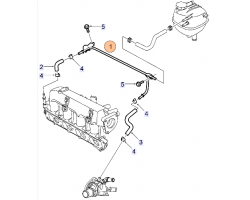 Rohr / Kühlmittelrohrleitung SAAB 9-3 II Turbodiesel TiD Original-Ersatzteil 