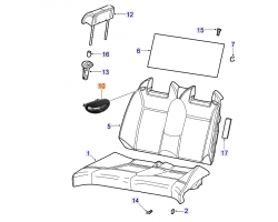 Abdeckhaube / Abdeckung Gurt hinten links Rücksitz Original SAAB 9-3 II Cabrio 2004-2012