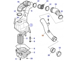 Schlauch Luftfilter SAAB 9-5 I 2006-2010 1.9 TiD Z19DTH, SAAB Original-Ersatzteil