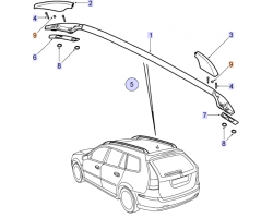 Klemme Dachgepäckträger / Dachreling SAAB 9-3 II Kombi ab 2006, SAAB Original-Ersatzteil