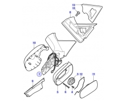 Rückspiegel links LHD SAAB 9-3 II Limousine / Kombi 2006-2009, SAAB Original-Ersatzteil