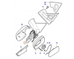 Rückspiegel rechts / RH Elektrisch umklappbar / Automatische Abblendfunktion RHD SAAB 9-3 II 2006-2009, SAAB Original-Ersatzteil