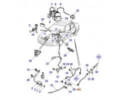 Bremsleitung ABS links / LH SAAB 9-5 I 1998-2010