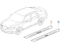 Schwellerschutz Vector SAAB 9-5 II Vector 2010-2011, SAAB Original-Ersatzteil