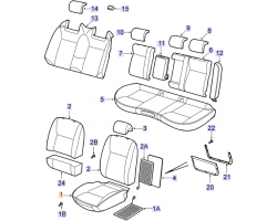 Sitzbezug elektrisch verstellbarer Sitz mit Tasche beige rechts / RH SAAB 9-3 II Cabriolet 2004-2012, SAAB Original-Ersatzteil