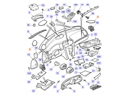 Gitter Lautsprecher rechts / RH RHD SAAB 9-3 II 2003-2012, SAAB Original-Ersatzteil