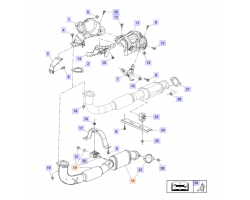 Auspuffrohr vorne SAAB 9-5 II XWD 2010-2011 2.8 V6t A28NER / A28NET, SAAB Original-Ersatzteil