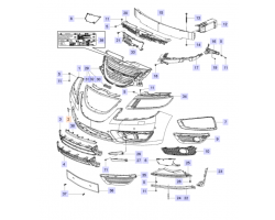 Cover Towing Eye Bumper front paintable  SAAB 9-5 II 2010-2011, SAAB Genuine Part