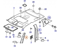 Blech Türpfostenverkleidung / A-Säule links / LH SAAB 9-5 I 2002-2005, SAAB Original-Ersatzteil