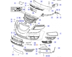 Cover Bumper front right / RH Aero with Fog Light SAAB 9-5 II 2010-2011, SAAB Genuine Part