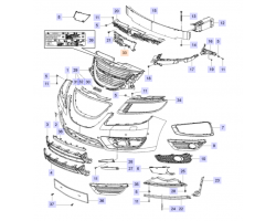 Abdeckung Stoßfänger vorne SAAB 9-5 II 2010-2011, SAAB Original-Ersatzteil