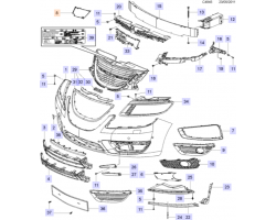 Cover Bumper front SAAB 9-5 II 2010-2011, SAAB Genuine Part