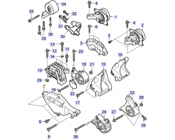 Halter Motoraufhängung SAAB 9-3 II 2006-2011 2.8 V6t B284, SAAB Original-Ersatzteil