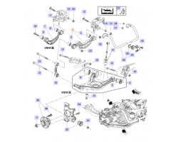 Gelenkarm H-Lenker Hinterradaufhängung oben links / LH SAAB 9-5 II 2010-2011, SAAB Original-Ersatzteil