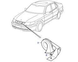 Signalhorn SAAB 9-5 I 2002-2010, SAAB Original-Ersatzteil