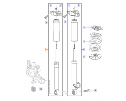 Stoßdämpfer hinten rechts / RH komplett SAAB 9-5 II 2010-2011, SAAB Original-Ersatzteil