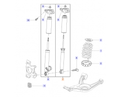 Shock Absorber Assy rear right / RH complete SAAB 9-5 II 2010-2011, SAAB Genuine Part