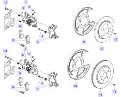 Protecting Plate Brakes LH SAAB 9-5 II 17