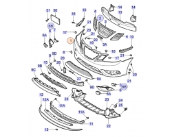 Bumper / Panel front unprimed with Headlamp Washers SAAB 9-3 II 2008-2011, SAAB Genuine Part