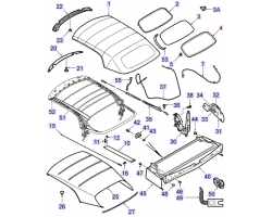 Dichtung Heckscheibe Verdeck SAAB 9-3 II Cabriolet 2004-2011, SAAB Original-Ersatzteil