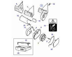 Antriebsaggregat / Elektromotor Außenrückspiegel mit Speicherfunktion SAAB 9-5 I 1998-2002, SAAB Original-Ersatzteil
