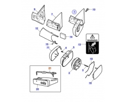 Attaching Brace Door Mirrors SAAB 9-5 I 1998-2010, SAAB Genuine Part