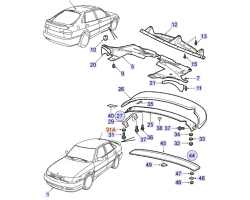 Washer Spoiler Viggen SAAB 9-3 I 2001-2002, SAAB Genuine Part