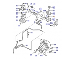 Stopfen Unterdruckservo SAAB 9-3 I 2000-2003 2.0t 2.0i 2.3t 2.2.TiD B205E B205L B205R B235R B204E B204I D223L, SAAB Original Ersatzteil