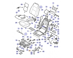 Abdeckhaube Sitz grau SAAB 9-3 I 1998-2003, SAAB Original-Ersatzteil