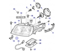 Dichtung Scheinwerfer rechts / RH SAAB 9-5 I 2002-2005, SAAB Original Ersatzteil