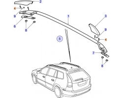 Schraube Dachgepäckträger / Dachreling SAAB 9-3 II Kombi ab 2006, SAAB Original-Ersatzteil