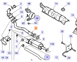 Abgasrohr / 1. Auspuffrohr nach Kat ALFA CADILLAC LANCIA OPEL SAAB VAUXHALL 1.9 Turbodiesel 16V Z19DT Z19DTH 1.9 Twinturbo Turbodiesel A19DTR Z19DTR