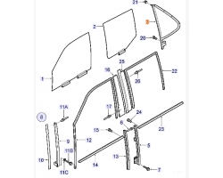 Door window for SAAB 9-5 I Genuine Part