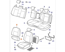 Back cover for SAAB 9-3 II Genuine Part 